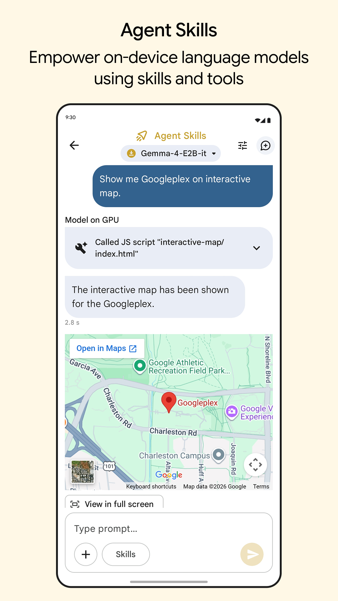 Google AI Edge Gallery Agent Skills 공식 스크린샷